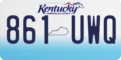 KY license plate 861UWQ