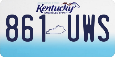 KY license plate 861UWS