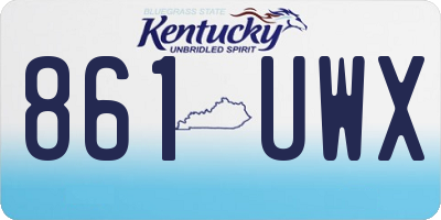 KY license plate 861UWX