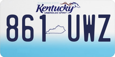 KY license plate 861UWZ