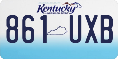 KY license plate 861UXB