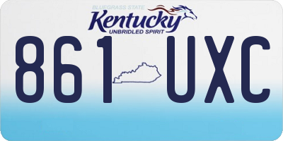 KY license plate 861UXC