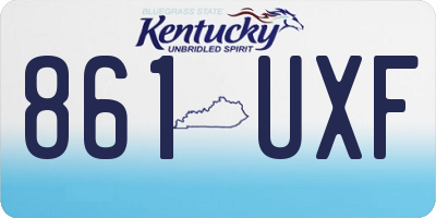 KY license plate 861UXF