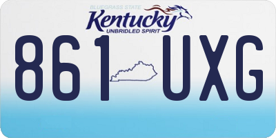 KY license plate 861UXG