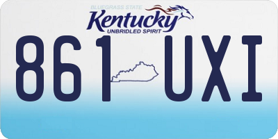 KY license plate 861UXI