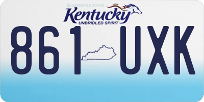 KY license plate 861UXK