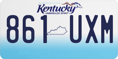 KY license plate 861UXM