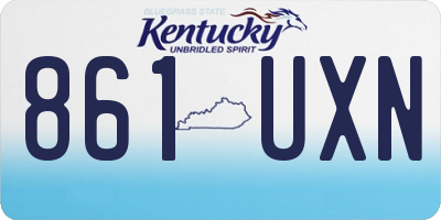 KY license plate 861UXN