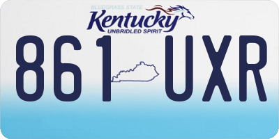 KY license plate 861UXR