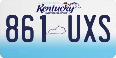 KY license plate 861UXS