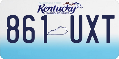 KY license plate 861UXT