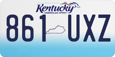 KY license plate 861UXZ