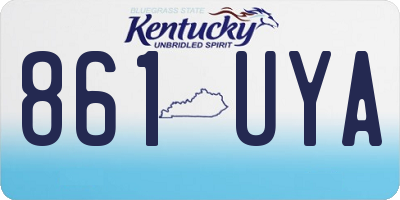 KY license plate 861UYA
