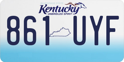 KY license plate 861UYF