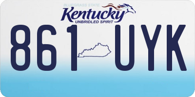 KY license plate 861UYK