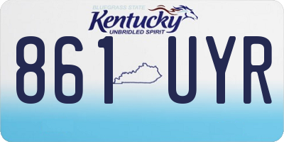 KY license plate 861UYR