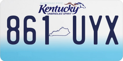 KY license plate 861UYX