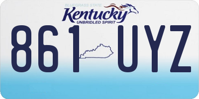 KY license plate 861UYZ