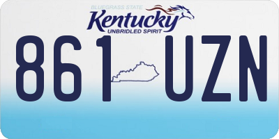 KY license plate 861UZN