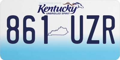KY license plate 861UZR