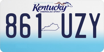 KY license plate 861UZY