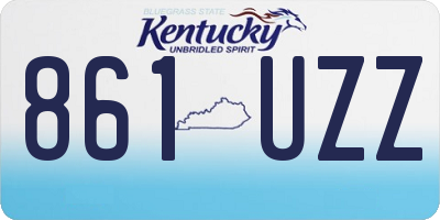 KY license plate 861UZZ