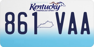 KY license plate 861VAA