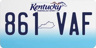 KY license plate 861VAF