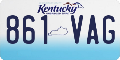 KY license plate 861VAG