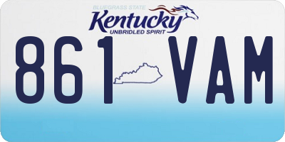 KY license plate 861VAM