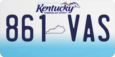KY license plate 861VAS