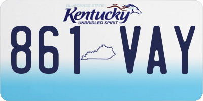 KY license plate 861VAY