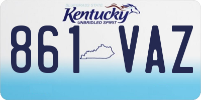 KY license plate 861VAZ