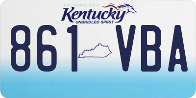 KY license plate 861VBA