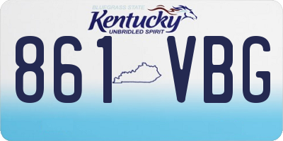 KY license plate 861VBG