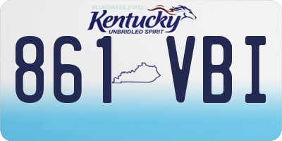 KY license plate 861VBI