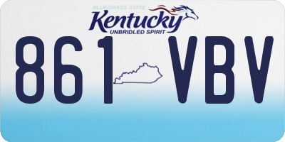 KY license plate 861VBV