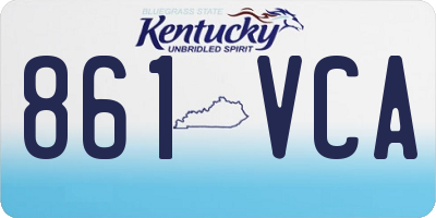KY license plate 861VCA