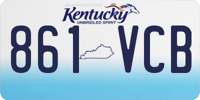 KY license plate 861VCB