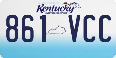 KY license plate 861VCC