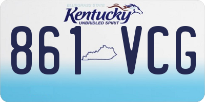 KY license plate 861VCG