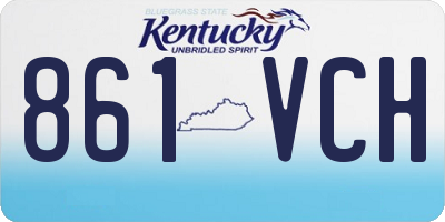 KY license plate 861VCH