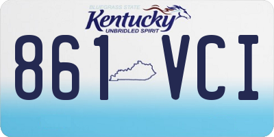 KY license plate 861VCI