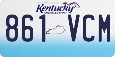 KY license plate 861VCM