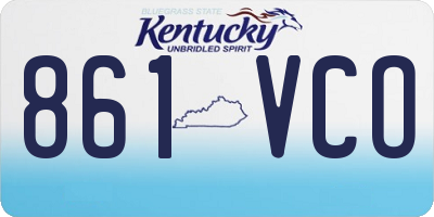KY license plate 861VCO