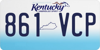 KY license plate 861VCP