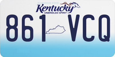 KY license plate 861VCQ