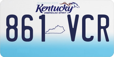 KY license plate 861VCR