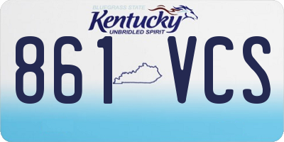 KY license plate 861VCS