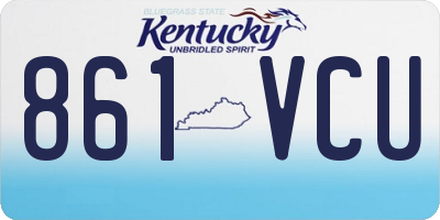 KY license plate 861VCU